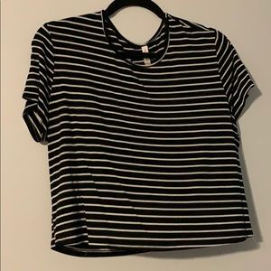 Black and white crop top